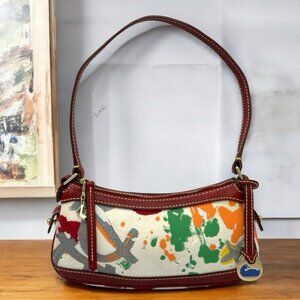 Vintage Dooney & Bourke Splatter Paint Mini Shoulder Bag